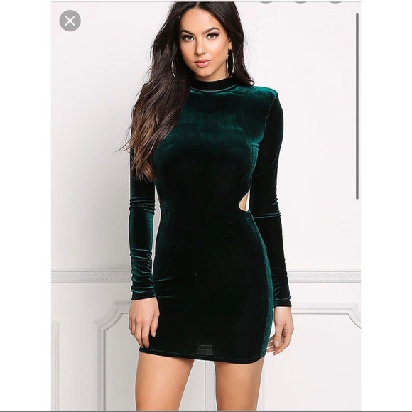 slim fit dress slacks The Green Stand Cut Out Velvet Mini Dress & Reviews - Green - Dresses